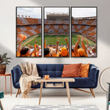76011417-MGV-CV-36X24-Tennessee Volunteers Wall Art – Neyland Stadium Checkerboard Crowd Canvas Print, Vols Football Game Day Fan Perspective Sports
