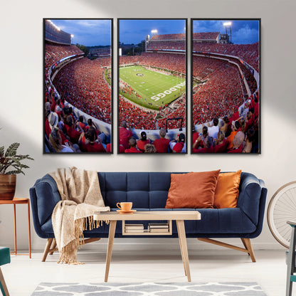 10244378-MGV-CV-36X24-Sanford Stadium Wall Art – Panoramic Georgia Bulldogs Day Game Football Canvas Print, Game Day Crowd Sports Decor for Office, Man