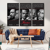 45112-MGV-CV-36X24-Black Icons Wall Art Canvas Print, Framed Thinker Art Picture Print, Motivational Quote Perfect Cultural Modern Decor Artwork