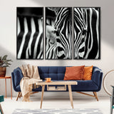 43631-MGV-CV-36X24-Black and White Zebra Wall Art – Modern Animal Print Canvas Artwork for Living Room, Bedroom, or Office Decor