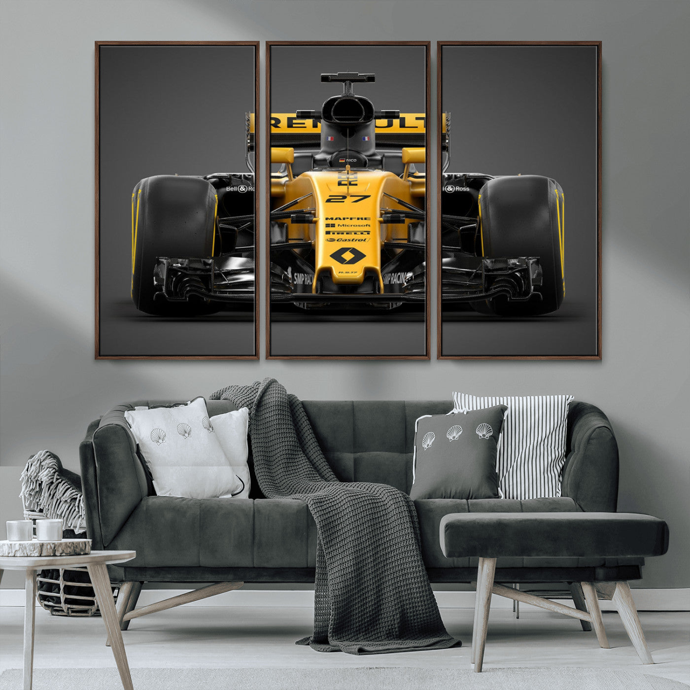 62882-MGV-CV-36X24-Renault F1 Racing Car Print - High-Performance Formula 1 Motorsport Wall Art, Perfect Gift for Racing Fans and Car Enthusiasts
