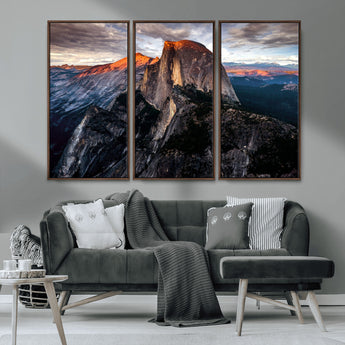 31332-MGV-CV-36X24-Mountain Landscape Wall Art – Majestic Sunset Rock Formation Canvas Print, Nature Scenic Decor for Living Room, Office, Cabin or
