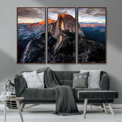 31332-MGV-CV-36X24-Mountain Landscape Wall Art – Majestic Sunset Rock Formation Canvas Print, Nature Scenic Decor for Living Room, Office, Cabin or