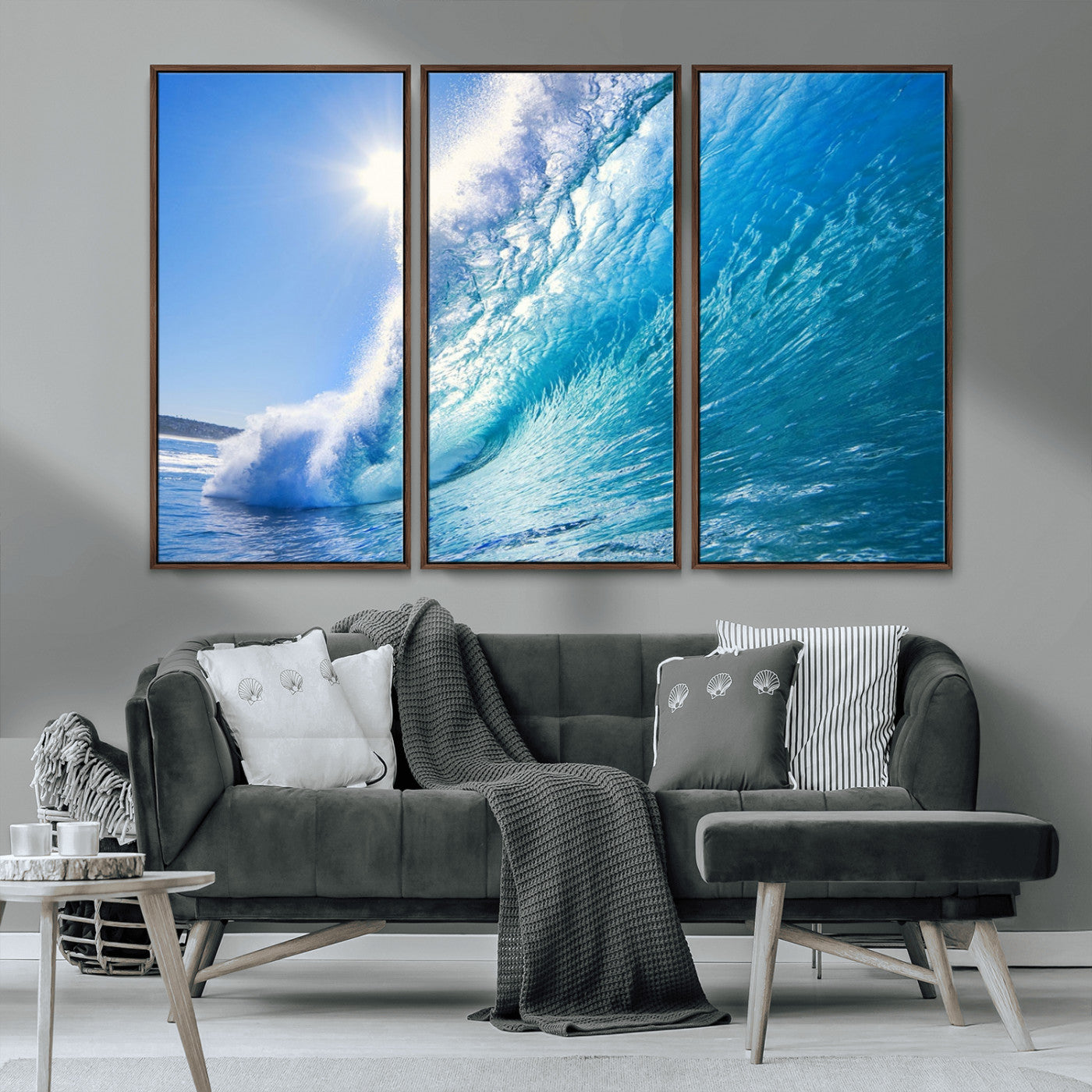 37494-MGV-CV-36X24-Ocean Wave Canvas Art – Stunning Blue Wave Photography, Coastal Wall Decor for Living Room, Bedroom or Office