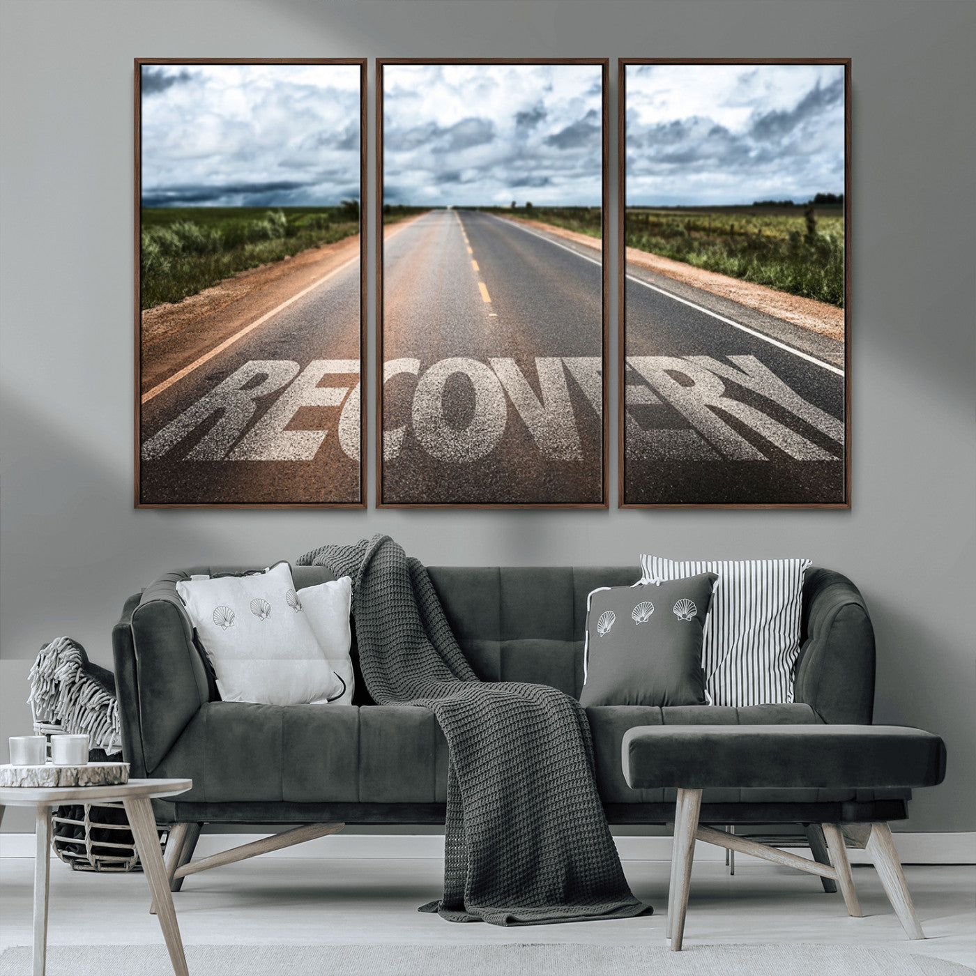 50743-MGV-CV-36X24-Healing Road Wall Art – Motivational Highway Canvas Print, Inspirational Journey Decor for Office, Gym or Living Room
