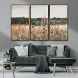 46308-MGV-CV-36X24-Wildflower Field Wall Art – Rustic Meadow Landscape Canvas Print, Country Nature Decor for Living Room, Bedroom or Farmhouse