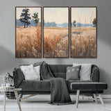 98822-MGV-CV-36X24-Autumn Meadow Wall Art – Tranquil Grassland Landscape Canvas Print, Rustic Country Decor for Living Room, Bedroom or Farmhouse