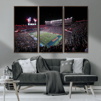 46899-MGV-CV-36X24-Ben Hill Griffin Stadium Wall Art Canvas Print, Framed Football Stadium Art Picture Print, Florida Football Stadium Perfect Sport