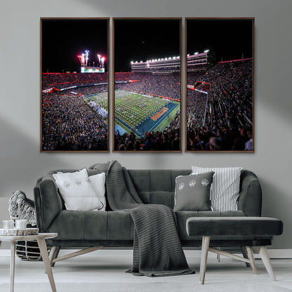 46899-MGV-CV-36X24-Ben Hill Griffin Stadium Wall Art Canvas Print, Framed Football Stadium Art Picture Print, Florida Football Stadium Perfect Sport