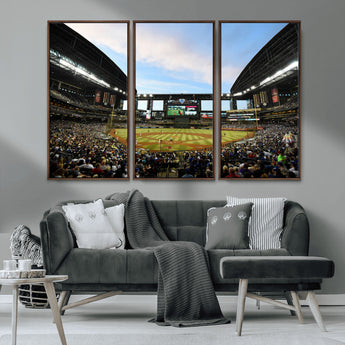 92672-MGV-CV-36X24-Chase Field Stadium Wall Art Canvas Print, Framed Arizona Stadium Art Picture Print, Chase Stadium Perfect Sports Room Decor
