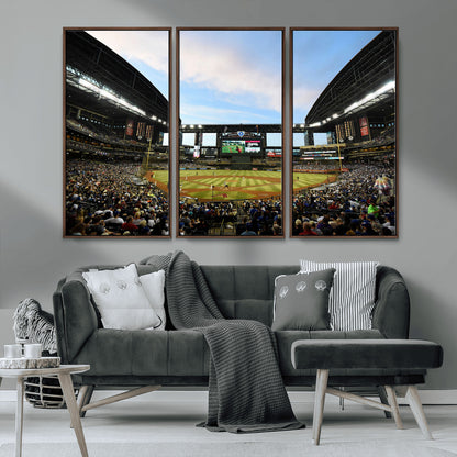 92672-MGV-CV-36X24-Chase Field Stadium Wall Art Canvas Print, Framed Arizona Stadium Art Picture Print, Chase Stadium Perfect Sports Room Decor