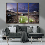 52712-MGV-CV-36X24-Gillette Stadium Field Wall Art Canvas Print, Framed Massachusetts Stadium Art Picture Print, Gillette Stadium Perfect Sport Room