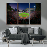 44322-MGV-CV-36X24-Minute Maid Park Wall Art Canvas Print, Framed Houston Astros Stadium Art Picture Print, Houston Astros Field Perfect Sports Room
