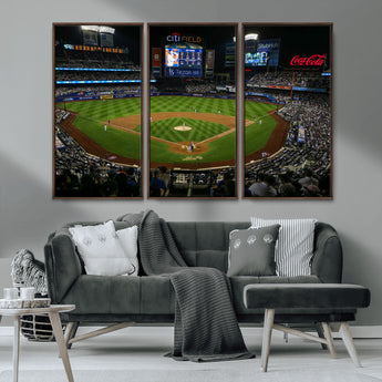 83979-MGV-CV-36X24-RingCentral Coliseum Wall Art Canvas Print, Framed Oakland A's Stadium Art Picture Print, RingCentral Coliseum Field Perfect Sport