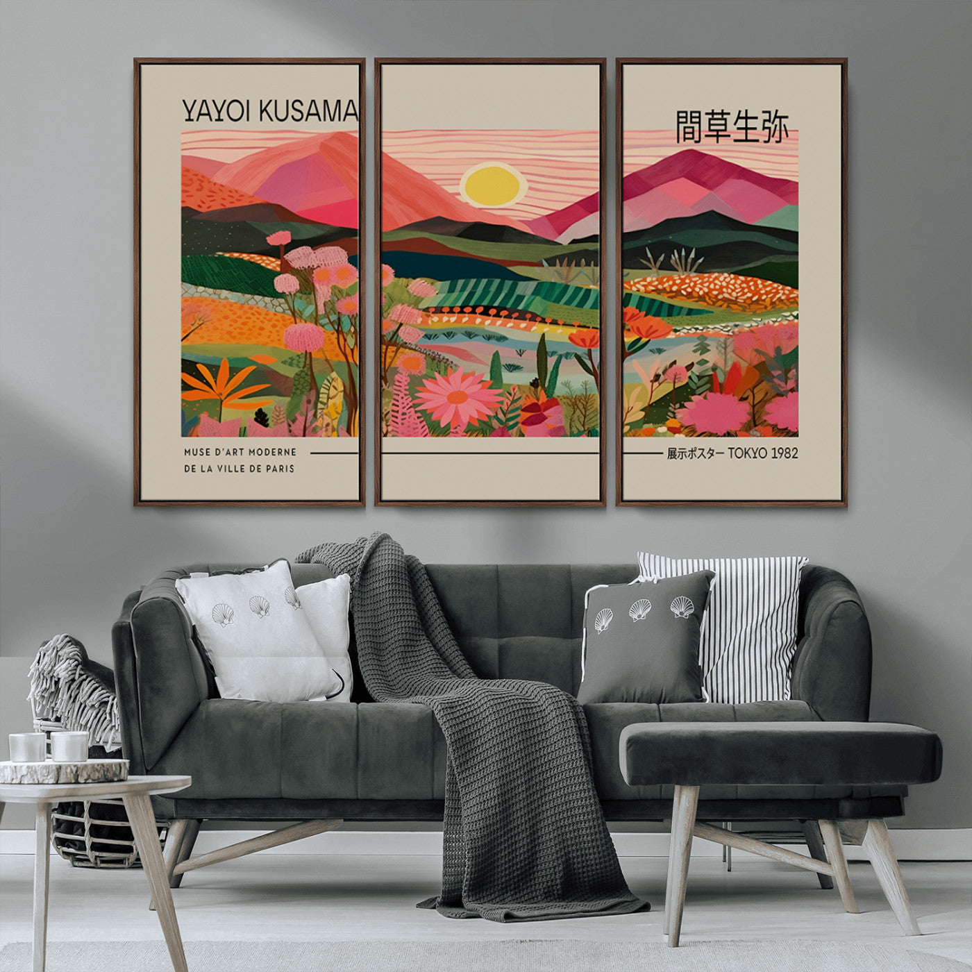 18304-MGV-CV-36X24-Sunset Mountain Landscape Wall Art – Panoramic Abstract Nature Canvas Print, Vibrant Wall Decor for Living Room, Bedroom, Office,