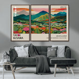 54215-MGV-CV-36X24-Yayoi Kusama Wall Art – Panoramic Japanese Landscape Canvas Print, Modern Abstract Nature Decor for Office, Bedroom or Living Room