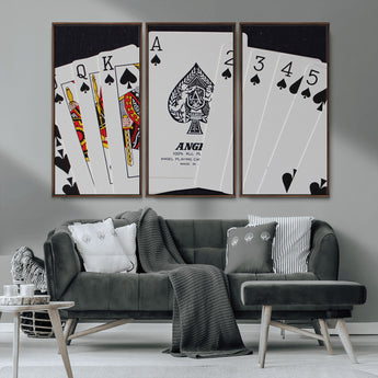 56787-MGV-CV-36X24-Playing Cards – Classic Poker Deck with Spades, Standard Size Durable Casino Quality Card Set for Magic Tricks, Blackjack, Bridge,