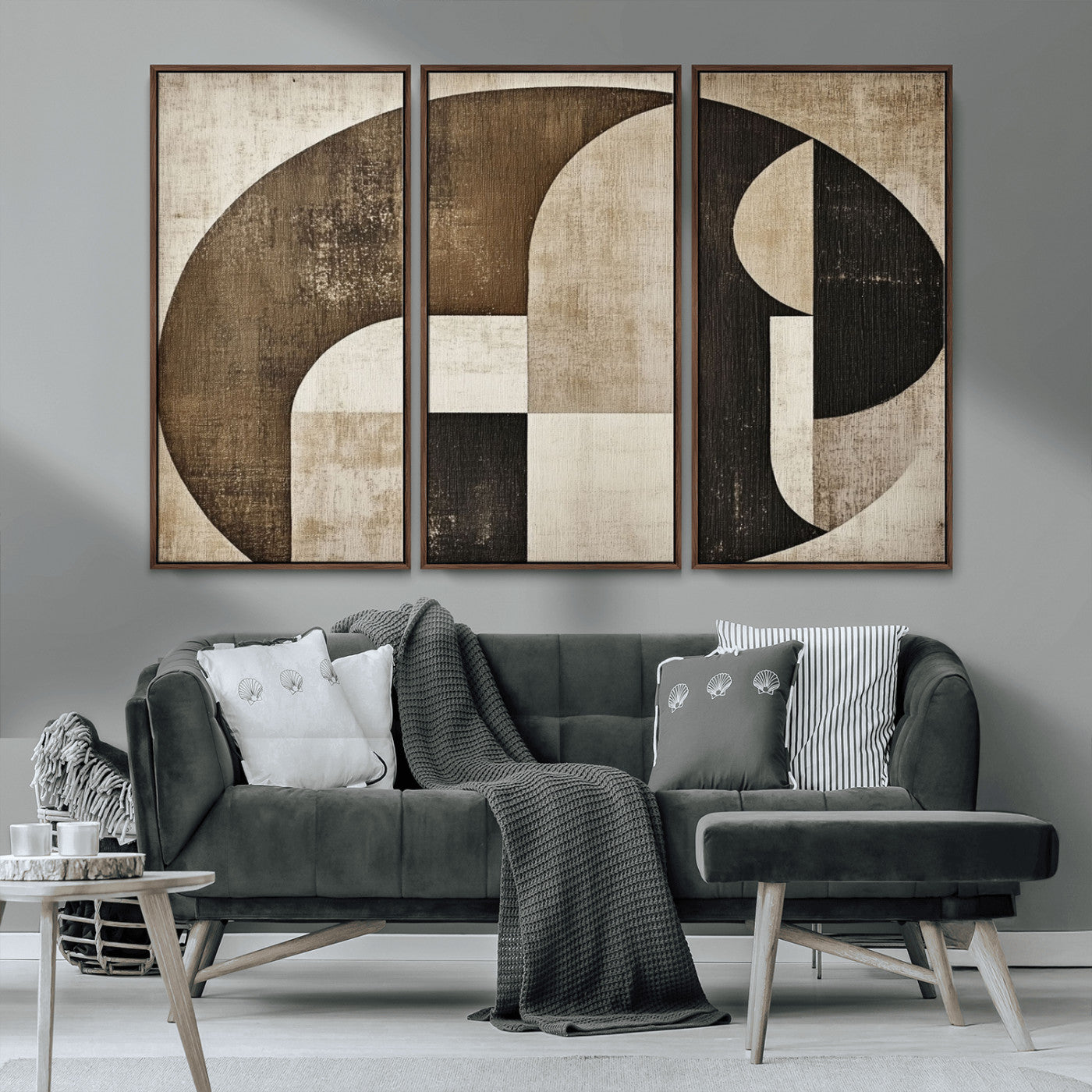 44796-MGV-CV-36X24-Wabi Sabi Wall Art Canvas Print, Framed Geometric Minimalist Art Picture Print, Modern Abstract Perfect Modern Abstract Decor