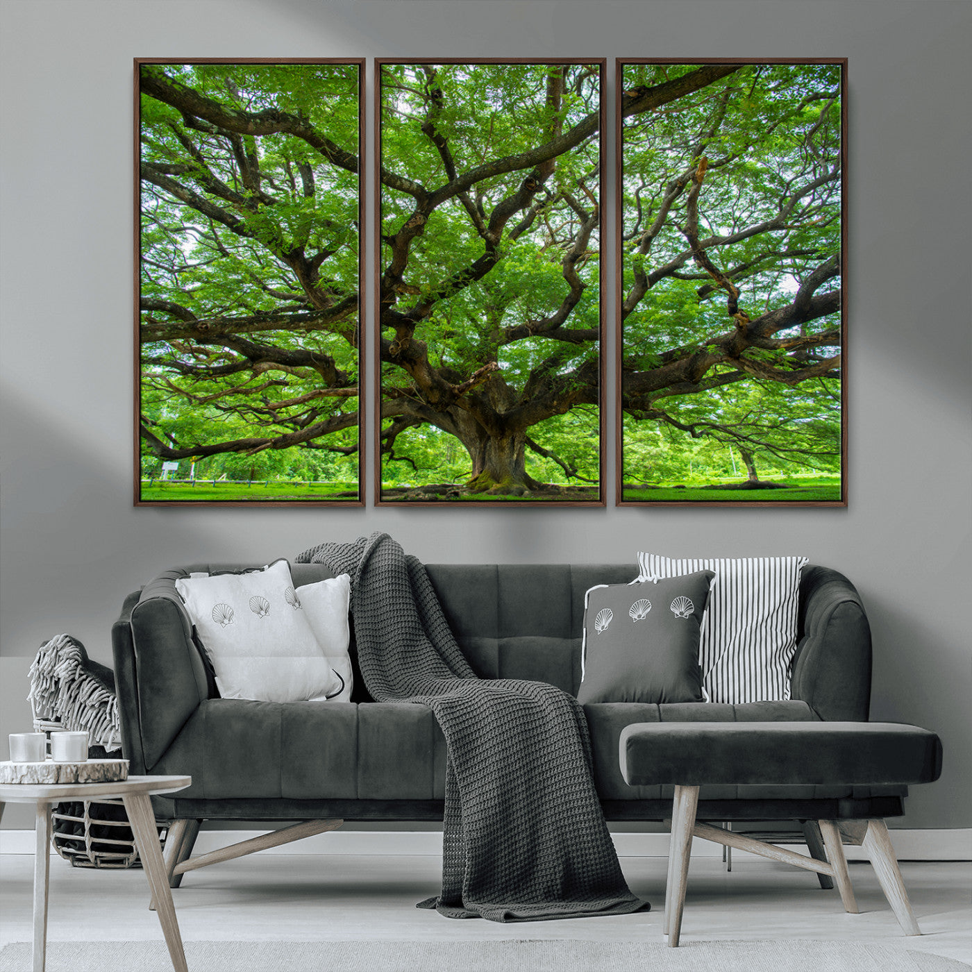 49375306-MGV-CV-36X24-Ancient Tree Wall Art Canvas Print, Framed Sprawling Branches Art Picture Print, Gnarling Tree Perfect Earthy Natural Decor