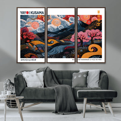 43879290-MGV-CV-36X24-Japanese Abstract Wall Art – Mount Fuji Cherry Blossom Canvas Print, Modern Asian Inspired Landscape Decor for Living Room,