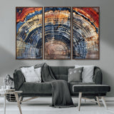 38987581-MGV-CV-36X24-Tree Ring Art Wall Art Canvas Print, Framed Rustic Wall Decor Art Picture Print, Nature Grain Print Perfect Modern Rustic Decor