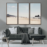 28307820-MGV-CV-36X24-Minimalist Beach Wall Art Canvas Print, Framed Coastal Serenity Art Picture Print, Soft Sand Perfect Modern Coastal Decor Artwork