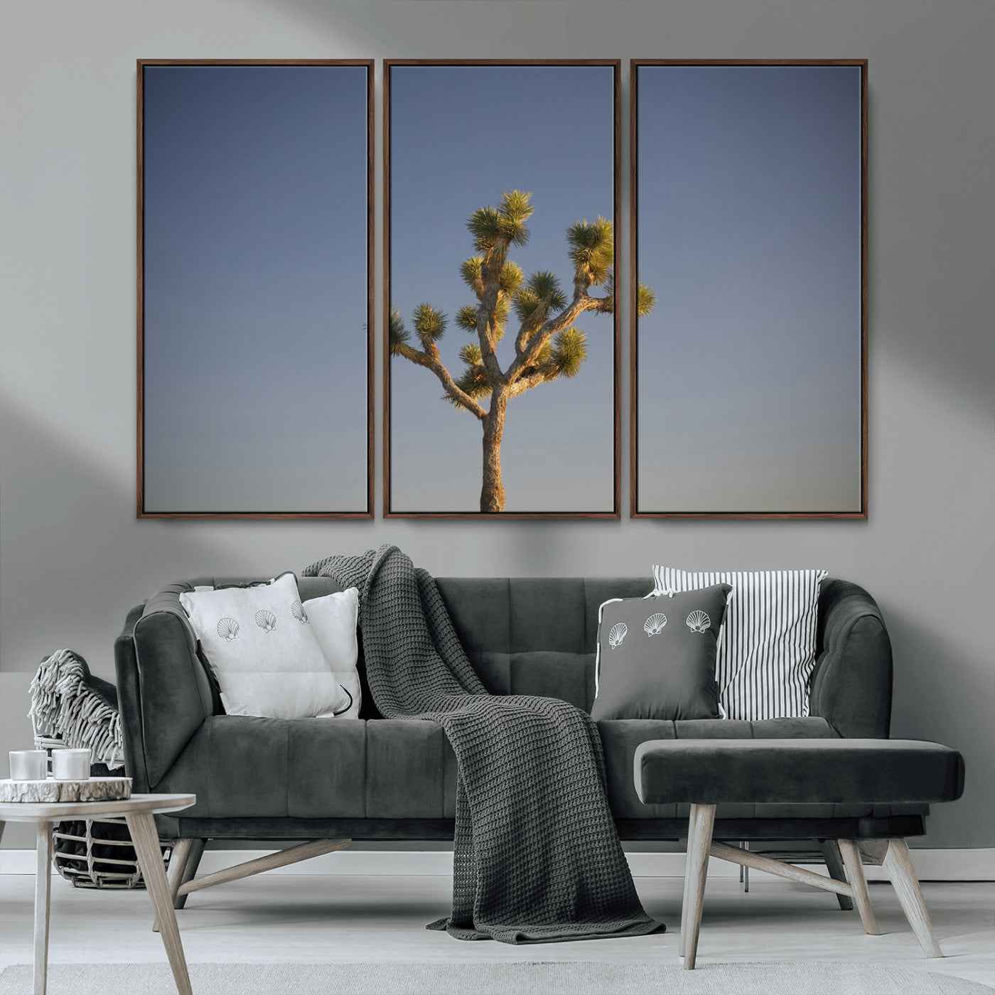 54552043-MGV-CV-36X24-Joshua Tree Art Wall Art Canvas Print, Framed Desert Landscape Art Picture Print, Southwestern Nature Perfect Southwestern Boho