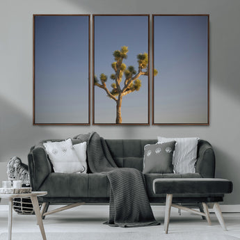 54552043-MGV-CV-36X24-Joshua Tree Art Wall Art Canvas Print, Framed Desert Landscape Art Picture Print, Southwestern Nature Perfect Southwestern Boho