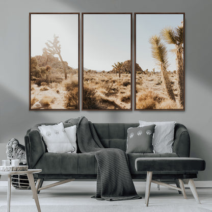 62783269-MGV-CV-36X24-Joshua Tree Wall Art – Desert Landscape Photography Canvas Print, Southwest Nature Artwork Rustic Home Decor for Living Room,
