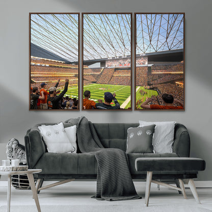 81960112-MGV-CV-36X24-Futuristic Football Stadium Wall Art – Modern Dome Arena Canvas Print, Chicago Bears Concept Design Sports Decor for Man Cave or