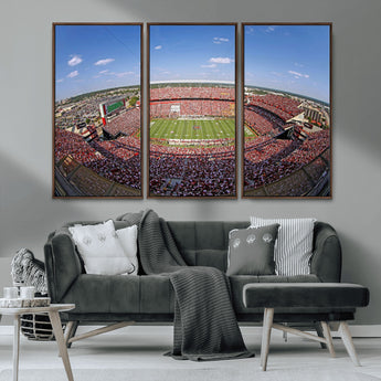 29492070-MGV-CV-36X24-William Brice Stadium Canvas Wall Art – Football Game, Stadium Crowd, Fans, Energy, Team Spirit, Daytime Outdoor Event Print for