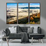 21551192-MGV-CV-36X24-Landscape Wall Art – Autumn Mountain View Canvas Print, Scenic Nature Photography Decor for Bedroom, Living Room, Office, Cabin or