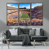 64238859-MGV-CV-36X24-Neyland Stadium Wall Art – Tennessee Volunteers Checkerboard Game Day Canvas Print, College Football Panorama Decor for Man Cave
