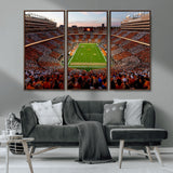 37160229-MGV-CV-36X24-Neyland Stadium Wall Art – Panoramic Tennessee Volunteers Sunset Canvas Print, Checkerboard Crowd Football Game Day Decor for