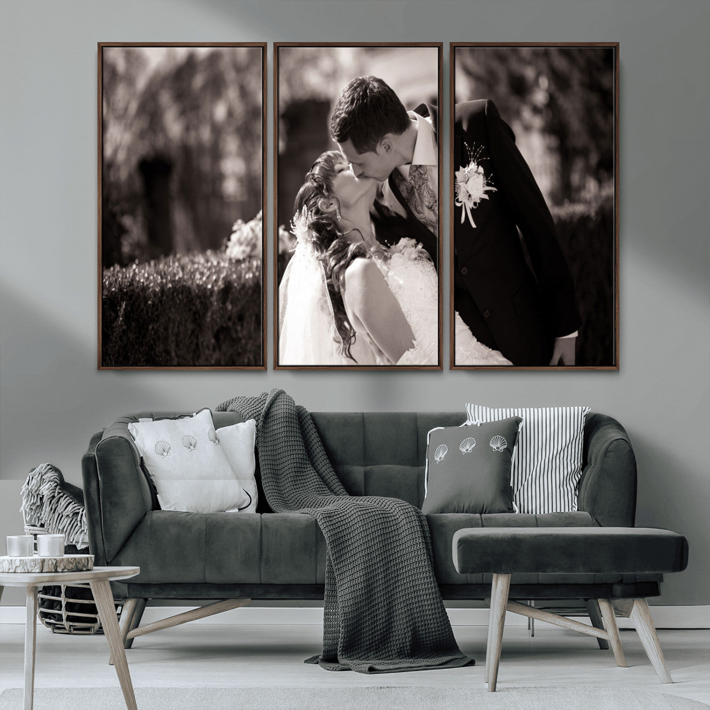 CSTM6030-MGV-CV-36X24-Custom Wedding Photo Print - Custom Wall Art Picture Print, Create Your Own Photo Canvas Print