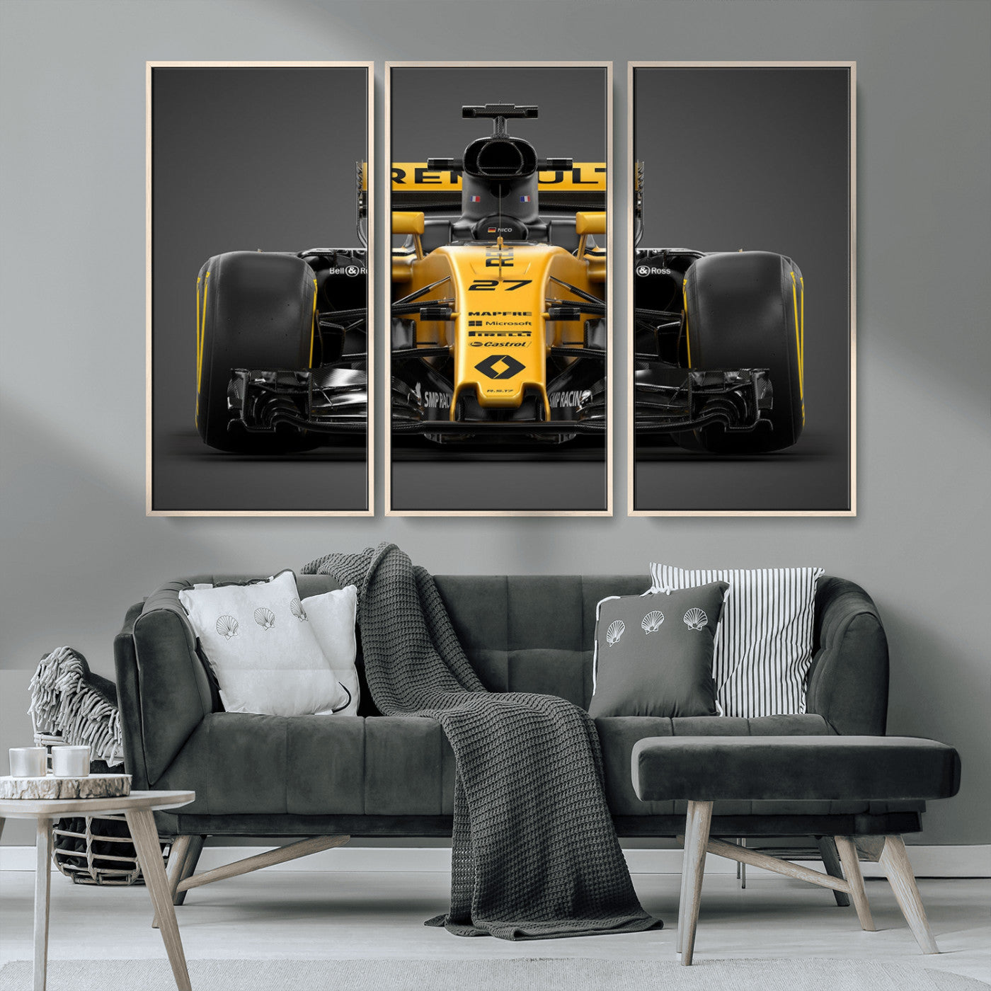 62882-MGV-CV-36X24-Renault F1 Racing Car Print - High-Performance Formula 1 Motorsport Wall Art, Perfect Gift for Racing Fans and Car Enthusiasts