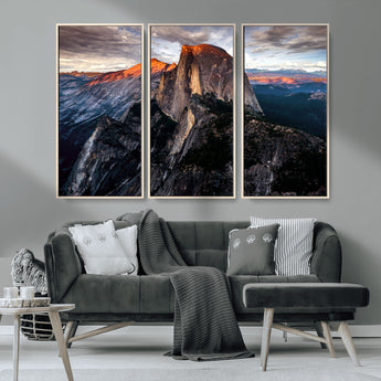 31332-MGV-CV-36X24-Mountain Landscape Wall Art – Majestic Sunset Rock Formation Canvas Print, Nature Scenic Decor for Living Room, Office, Cabin or