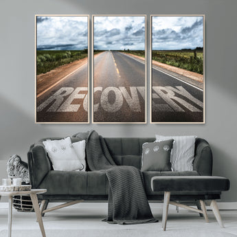 50743-MGV-CV-36X24-Healing Road Wall Art – Motivational Highway Canvas Print, Inspirational Journey Decor for Office, Gym or Living Room