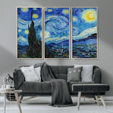 39177-MGV-CV-36X24-Starry Night Wall Art – Vincent van Gogh Famous Painting Canvas Print, Timeless Starry Sky Decor for Living Room, Bedroom or