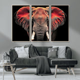 54719-MGV-FC-48X32-3P_Natural-Elephant Wall Art – Majestic African Elephant Canvas Print, Wildlife Safari Animal Decor for Living Room, Bedroom, Office or Man