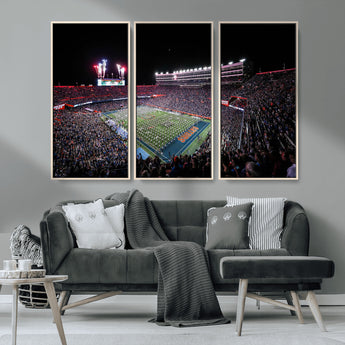 46899-MGV-CV-36X24-Ben Hill Griffin Stadium Wall Art Canvas Print, Framed Football Stadium Art Picture Print, Florida Football Stadium Perfect Sport