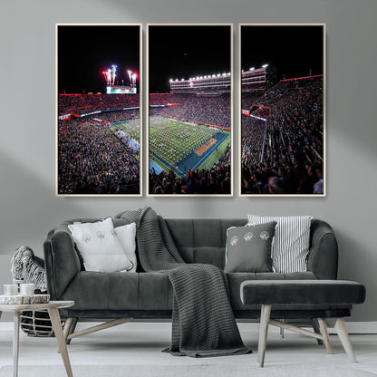 46899-MGV-CV-36X24-Ben Hill Griffin Stadium Wall Art Canvas Print, Framed Football Stadium Art Picture Print, Florida Football Stadium Perfect Sport