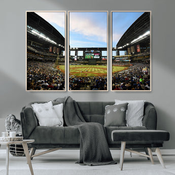 92672-MGV-CV-36X24-Chase Field Stadium Wall Art Canvas Print, Framed Arizona Stadium Art Picture Print, Chase Stadium Perfect Sports Room Decor