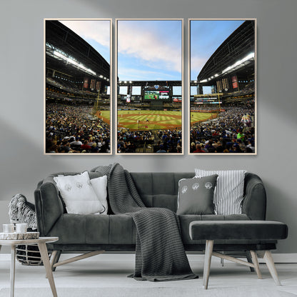 92672-MGV-CV-36X24-Chase Field Stadium Wall Art Canvas Print, Framed Arizona Stadium Art Picture Print, Chase Stadium Perfect Sports Room Decor