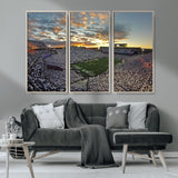 38807-MGV-CV-36X24-Beaver Stadium Wall Art Canvas Print, Framed Beaver Stadium Field Art Picture Print, Football Stadium Perfect Sport Room Decor