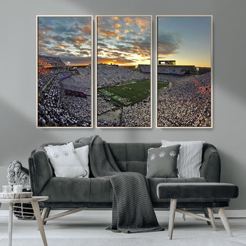 38807-MGV-CV-36X24-Beaver Stadium Wall Art Canvas Print, Framed Beaver Stadium Field Art Picture Print, Football Stadium Perfect Sport Room Decor