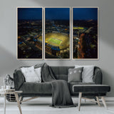 52519-MGV-FC-48X32-3P_Natural-Michigan Football Stadium Wall Art Canvas Print, Framed Michigan Stadium Art Picture Print, Michigan Wolverines Field Perfect