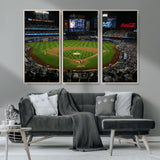 83979-MGV-CV-36X24-RingCentral Coliseum Wall Art Canvas Print, Framed Oakland A's Stadium Art Picture Print, RingCentral Coliseum Field Perfect Sport