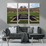 52835-MGV-CV-36X24-Notre Dame Stadium Wall Art Canvas Print, Framed Indiana Stadium Art Picture Print, Notre Dame Field Perfect Sport Room Decor