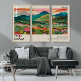 54215-MGV-CV-36X24-Yayoi Kusama Wall Art – Panoramic Japanese Landscape Canvas Print, Modern Abstract Nature Decor for Office, Bedroom or Living Room